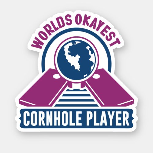Cornhole Player Dummy Boards Sack Toss Game  Sticker