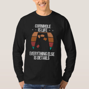 Cornhole Player is Life Details Cornament Throwing T-Shirt