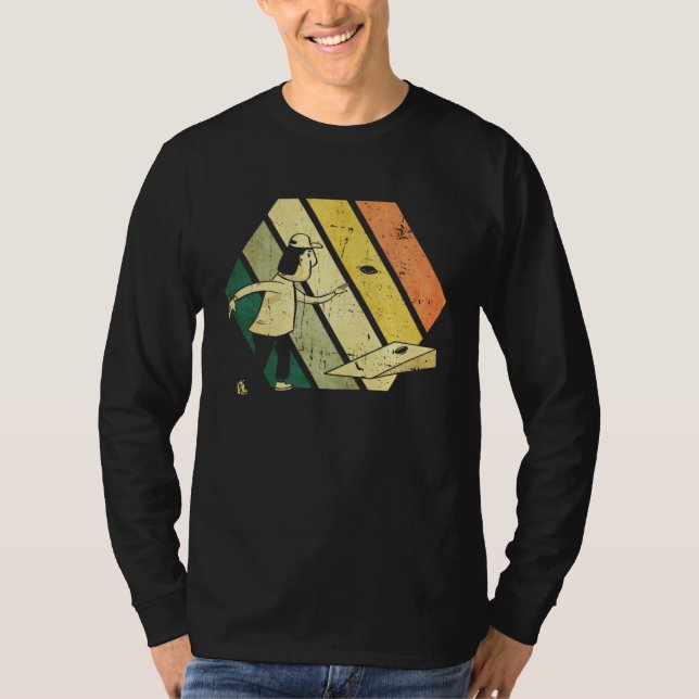 Cornhole Player Throwing A Bean Bag   Cornhole T-Shirt (Front)