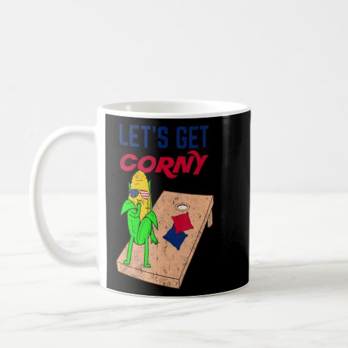 Cornhole Pun Lets Get Corny  Coffee Mug