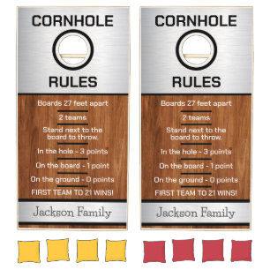 Cornhole Rules Customized Set