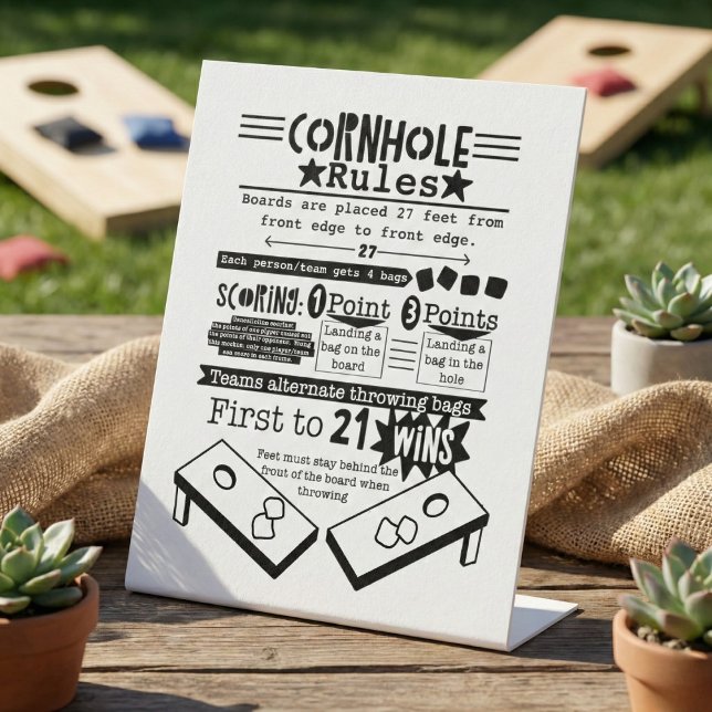 Cornhole Rules  Pedestal Sign (Creator Uploaded)