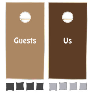 Cornhole Set Beige & Brown Guests Us