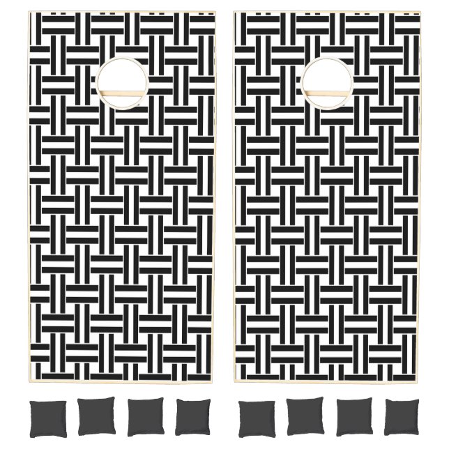 Cornhole Set Black & White  (Set)