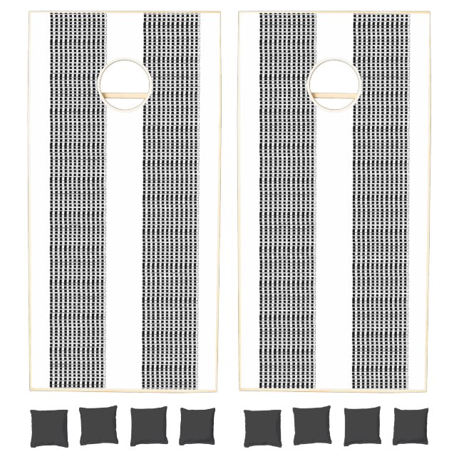 Cornhole Set Black & White Square (Set)