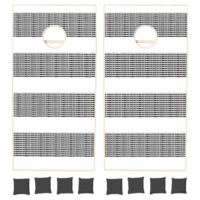 Cornhole Set Black & White Square (Set)