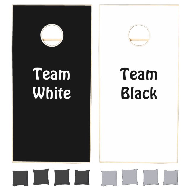 Cornhole Set Black & White Team (Set)