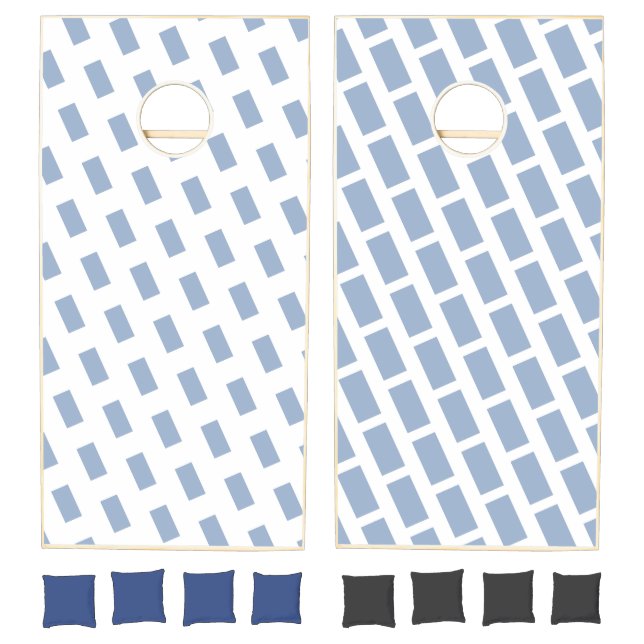 Cornhole Set Blue & White Square (Set)