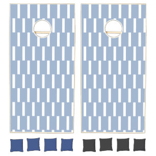 Cornhole Set Blue & White Stripe