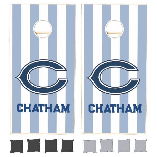 Cornhole Set Blue & White Stripe Chatham Nj  (Set)