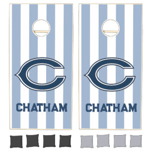 Cornhole Set Blue & White Stripe Chatham Nj