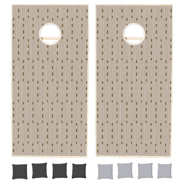 Cornhole Set Brown Stripe (Set)