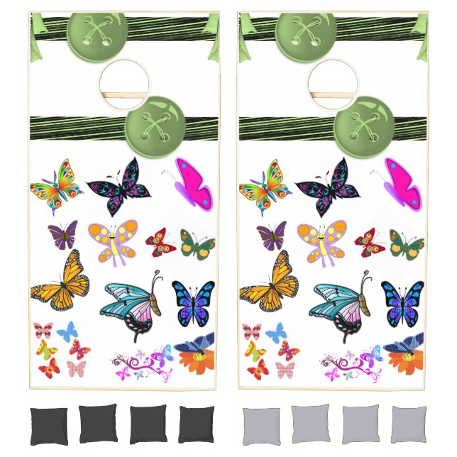 Cornhole Set Butterfly Green  (Set)