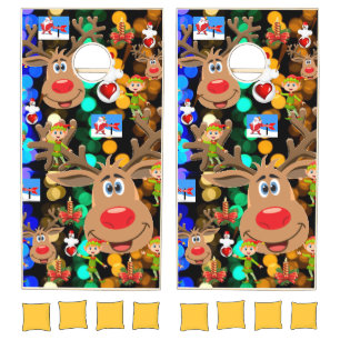Cornhole Set Christmas Elf Reindeer Santa