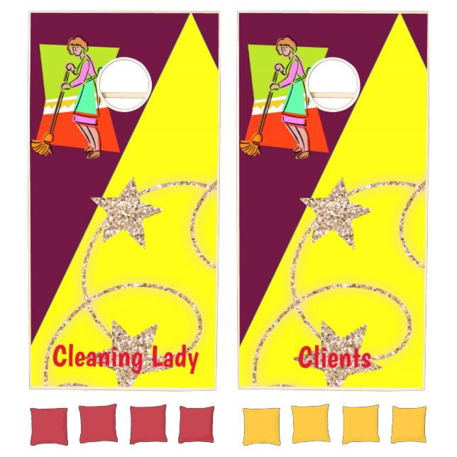 Cornhole Set Cleaning Lady Clients (Set)