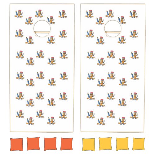 Cornhole Set Colorful Cute School Pencils