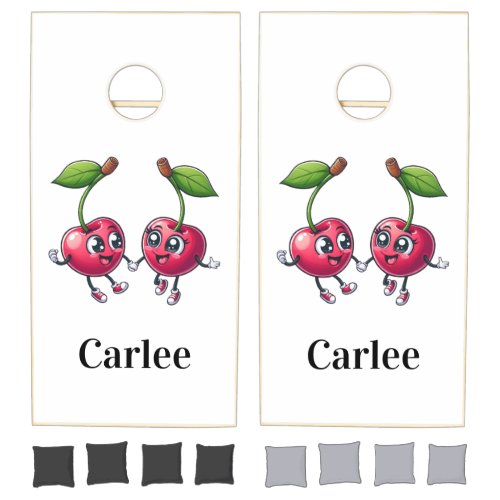 Cornhole Set Cute Red Cherry Love