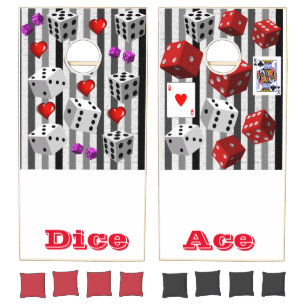 Cornhole Set Dice Ace Playing