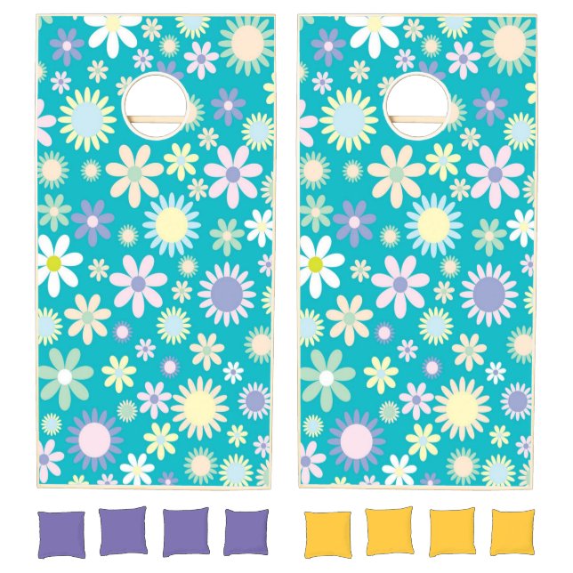 Cornhole Set Floral  (Set)