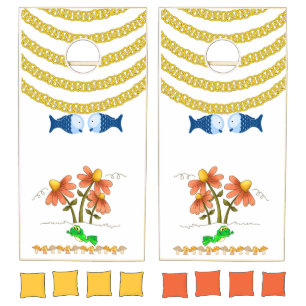 Cornhole Set Frog Fish Mushroom