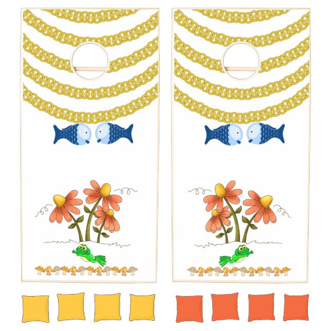 Cornhole Set Frog Fish Mushroom (Set)