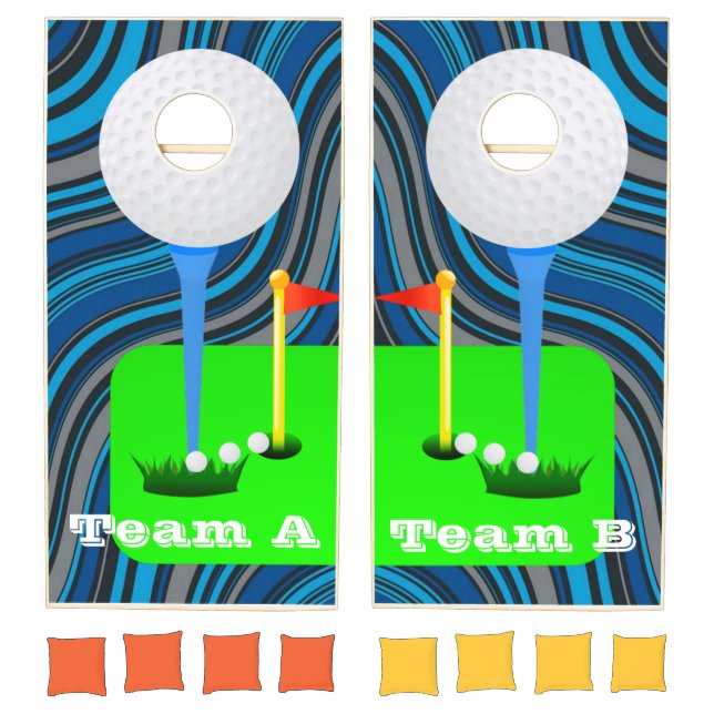Cornhole Set Golf Balls Golfer (Set)