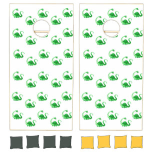 Cornhole Set Green Dinosaurs 