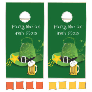 Cornhole Set Green Happy St. Patrick's Day Beer 