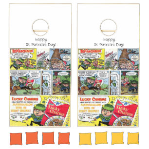 Cornhole Set Green Happy St. Patrick's Day Lucky 