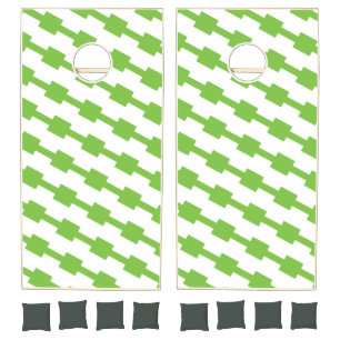 Cornhole Set Green Stripe