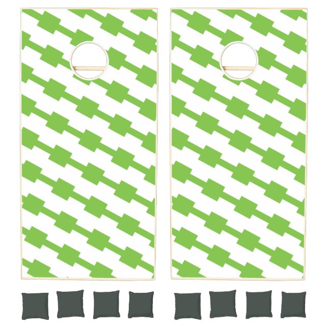 Cornhole Set Green Stripe (Set)