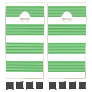 Cornhole Set Green Stripe