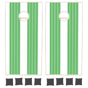 Cornhole Set Green Stripe