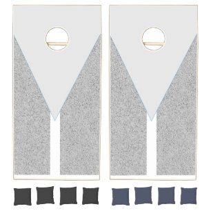 Cornhole Set Grey White Arrow Triangular 