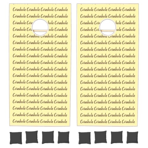 Cornhole Set Happy Baby Yellow