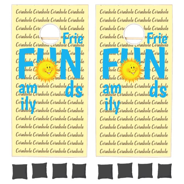 Cornhole Set Happy Baby Yellow  (Set)