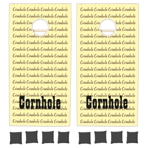 Cornhole Set Happy Baby Yellow