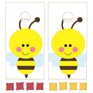 Cornhole Set Happy Yellow Bumblebee
