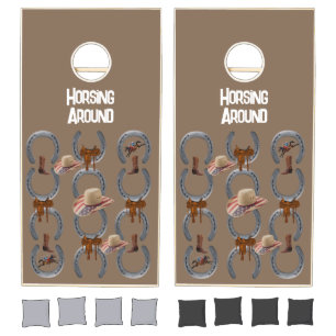 Cornhole Set Horsing Around Saddles