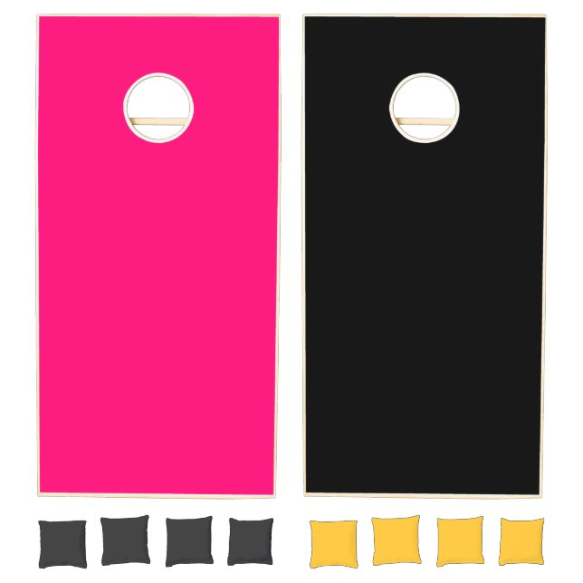 Cornhole Set Hot Pink, Black  (Set)