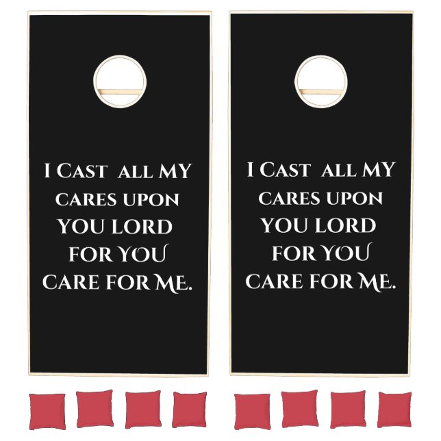 Cornhole Set "I Cast all my cares upon you Lord (Set)