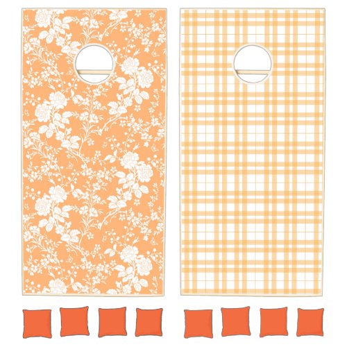 Cornhole Set in citrus orange