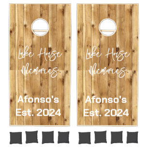 Cornhole Set Lake House Memories