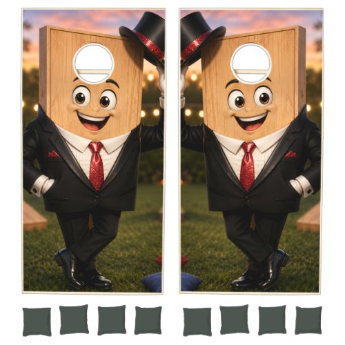 Cornhole Set Men Grooms Wedding Day