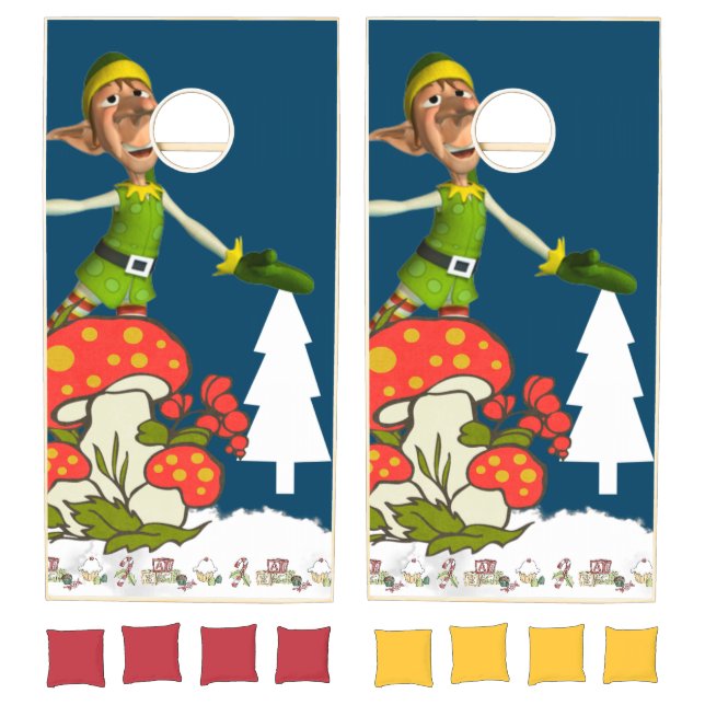 Cornhole Set Merry Christmas Elf (Set)