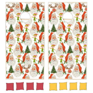 Cornhole Set Merry Christmas Santa Elf