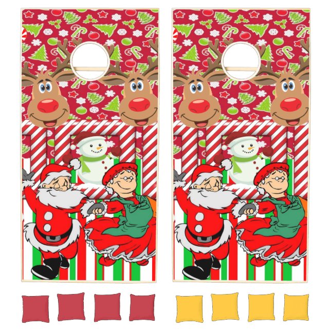 Cornhole Set Merry Christmas Santa & Mrs. Claus (Set)