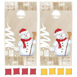 Cornhole Set Merry Christmas Snowman