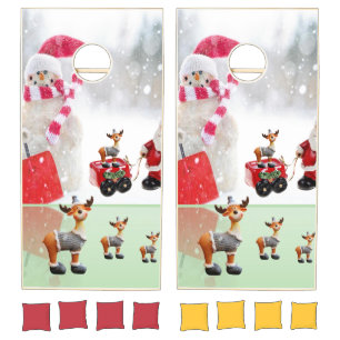 Cornhole Set Merry Christmas Snowman 