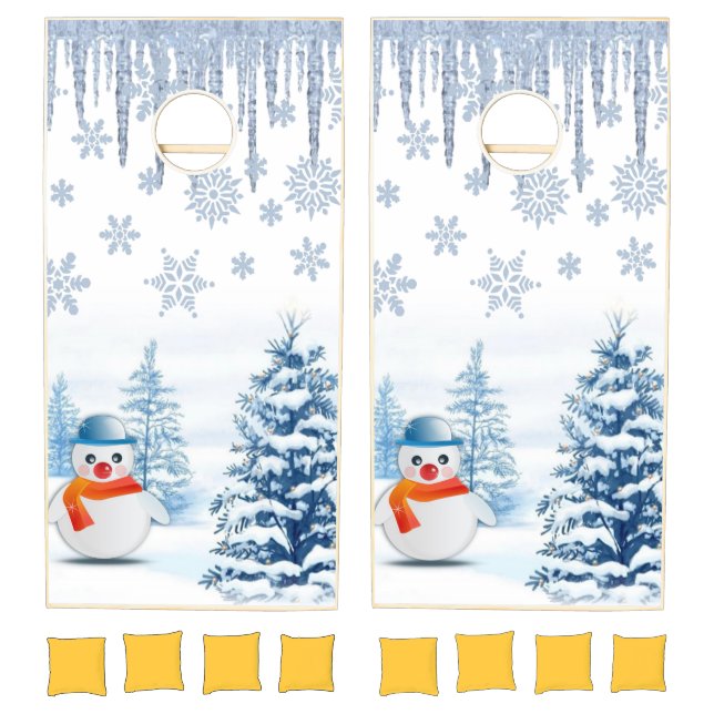 Cornhole Set Merry Christmas Snowman (Set)